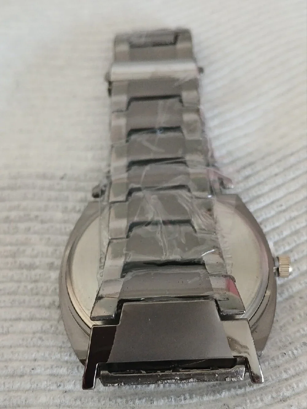 Gold Stainless Steel Analog Watch - Silver Tone